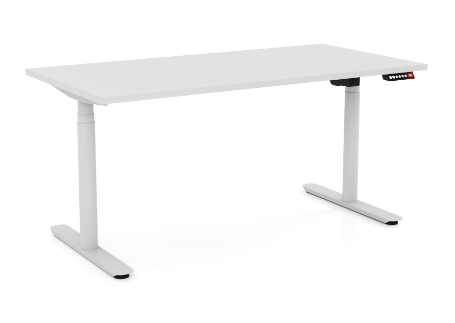 Agile Motion+ Round Adjustable Straight Desk